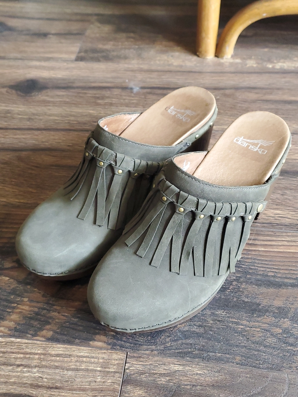 Dansko Fringe Clogs